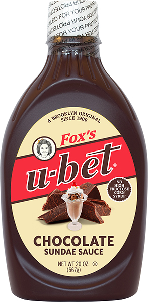 Fox's U-Bet Chocolate Sundae Sauce 20oz 6ct